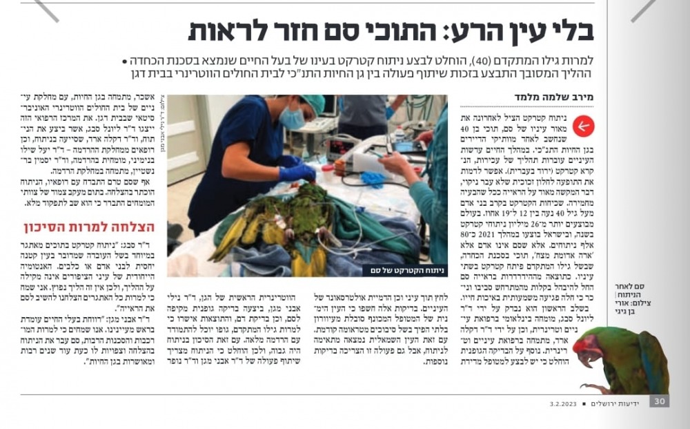 כתבה על סם התוכי